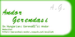 andor gerendasi business card